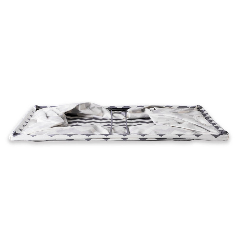 Bac en tissu à chevron trapézoïdal Amado, Gris, H 10 po x l 12 po x P 16 po