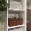 Plateau décoratif en bois à 3 sections avec poignées en métal noir-896257506