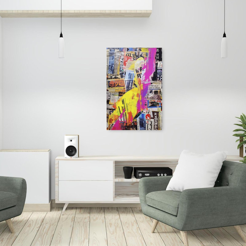 Vivid Urban Layers Abstract Bold Colorful Urban Wall Art Print, 91.44cm H x 60.96cm W