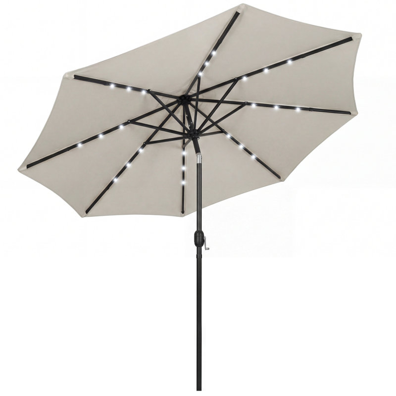 263cm Market Parasol, Light Grey