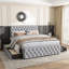 Farlow Upholstered Linen Drawers Bed Frame-560954707-560954716
