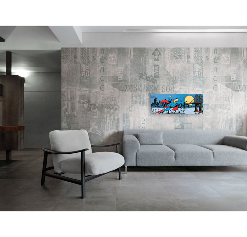 No Frame Painting on Wood, 48cm H x 138cm W x 1.8cm D