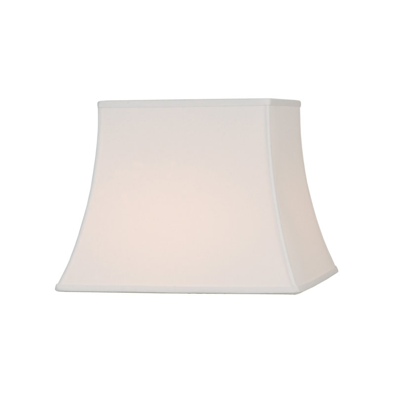 Abat-jour cloche en soie / shantung (araignée), Blanc cassé, H 11 po x l 12 po x P 12 po