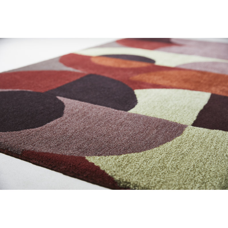 Decor Handmade Wool Geometric Area Rug, Rectangle 9' x 12'
