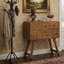 Armoire de rangement en bois massif sculptée à la main, buffet vintage pour le salon, la salle à manger ou le vestibule
