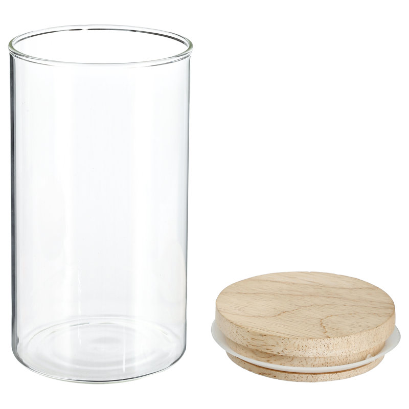 Glass Jar - Set of 3, 18cm H x 30cm W x 10cm D