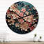 Horloge murale surdimensionnée en fleurs-1847324992