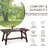 Shiyanna Rectangular Pine and Cedar Solid Wood Outdoor Side Table , 41.48 " W 19.48 " D-579285030