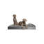 Lit pour chien Noah & Paw XL, grands lits orthopédiques pour chien, mousse à mémoire de forme coquille d'œuf imprégnée de gel rafraîchissant, imperméable, lavable à la machine, avec housse intérieure (collection Velvet)-115291414-115291415