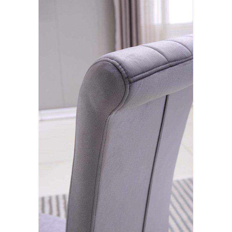 Chaises de salle à manger rembourrées Modern, Gris