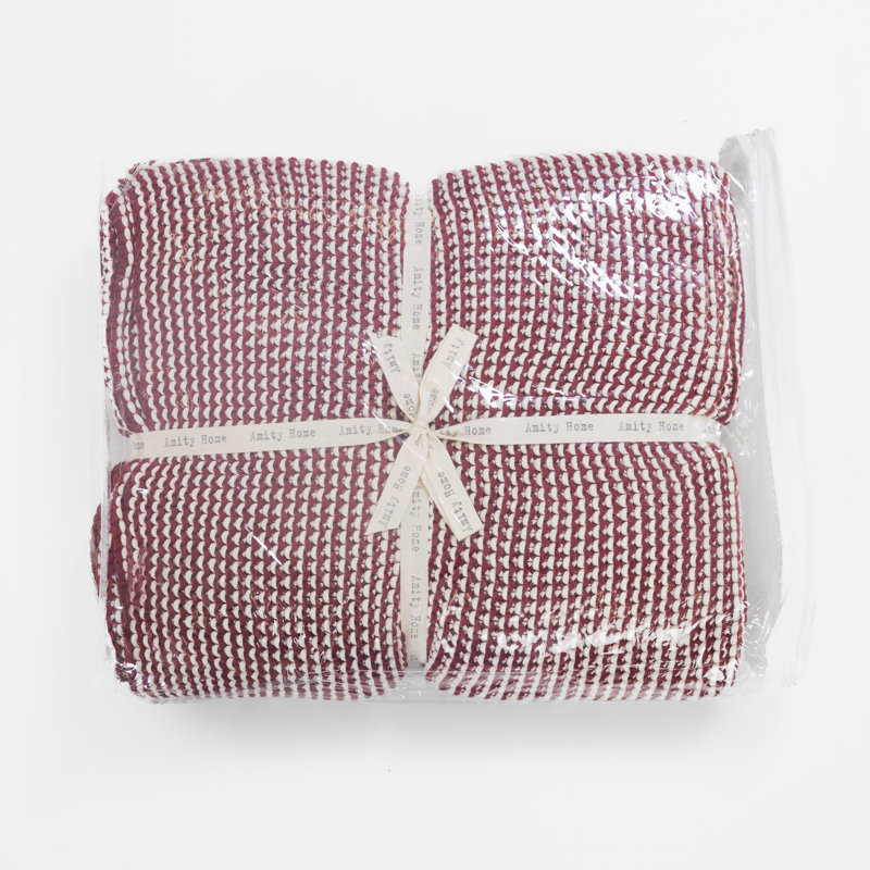 Garnet Knitted Cotton Throw Blanket