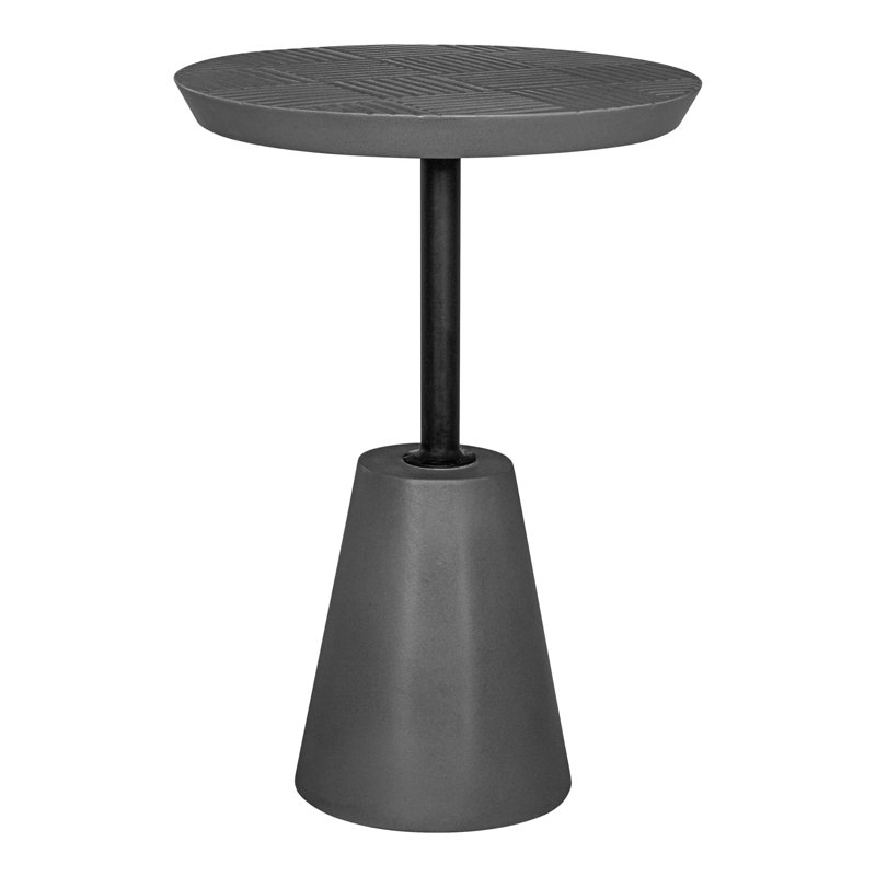 Table d'appoint d'extérieur Niles, Gris foncé