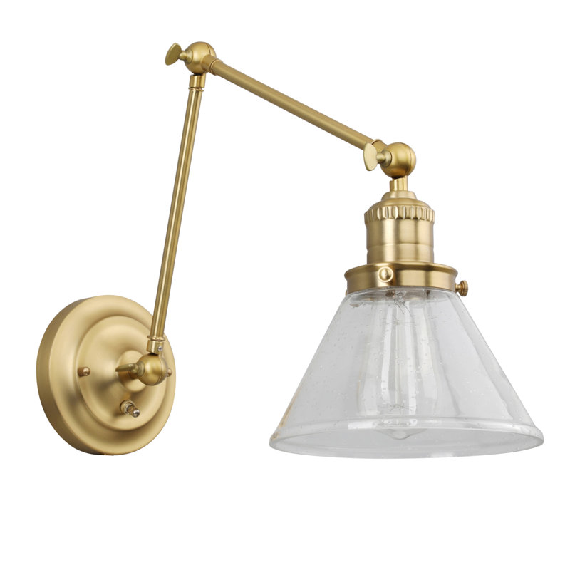 Vannatta Swing Arm Sconce, Satin Gold