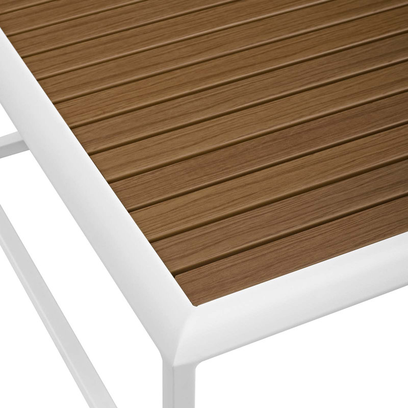 Stance Aluminum Coffee Table, Brown/White