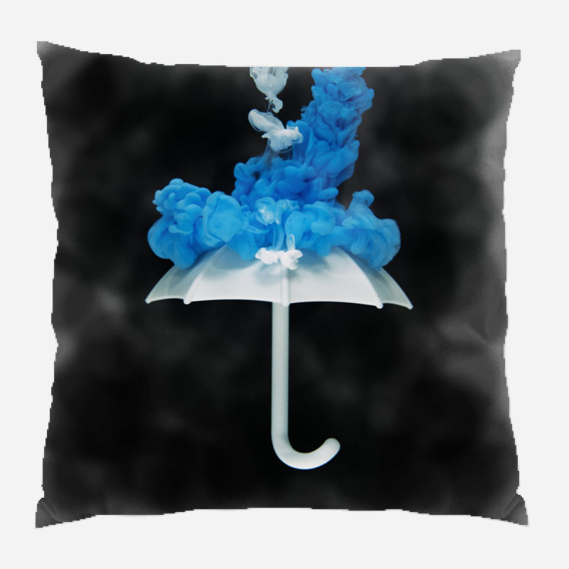 Housse et insert de coussin carré extérieur Valda Abstract, Microsuède, Intérieur