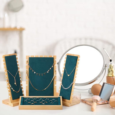 4 Pcs Jewellery Display Stand Necklace Tabletop Display Boards