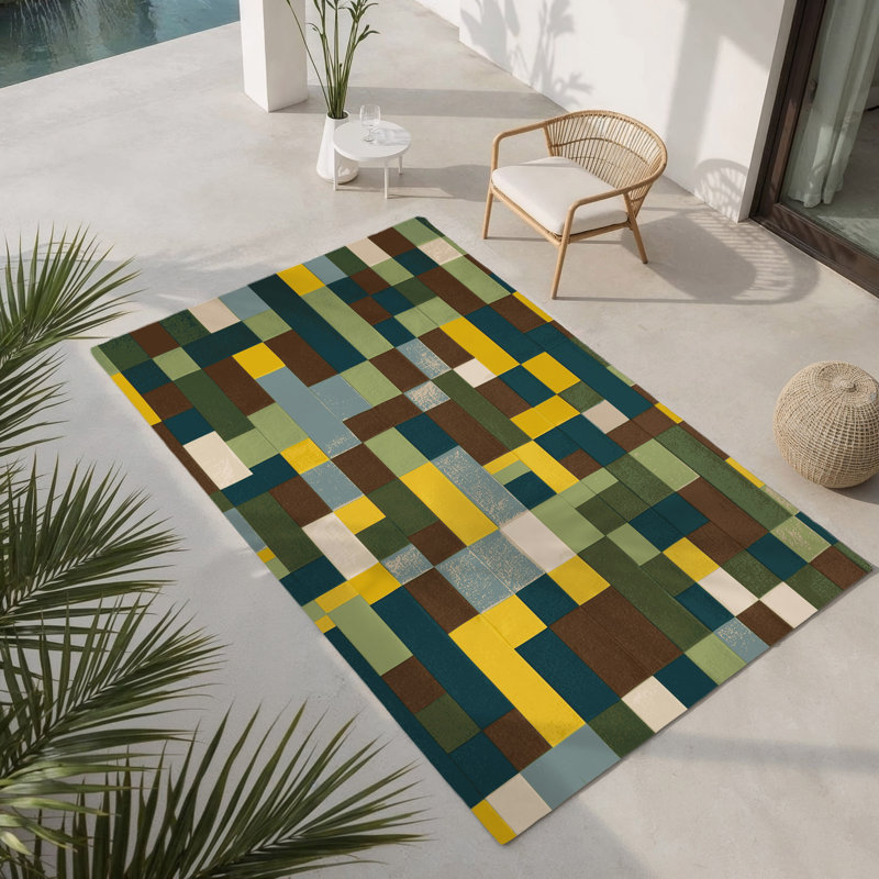 Tapis intérieur et extérieur Terra Tiles, Rectangle 4' x 6'