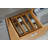 Everard Rattan Silverware 2.75" H x 11" W x 11.5" D Drawer Organizer
