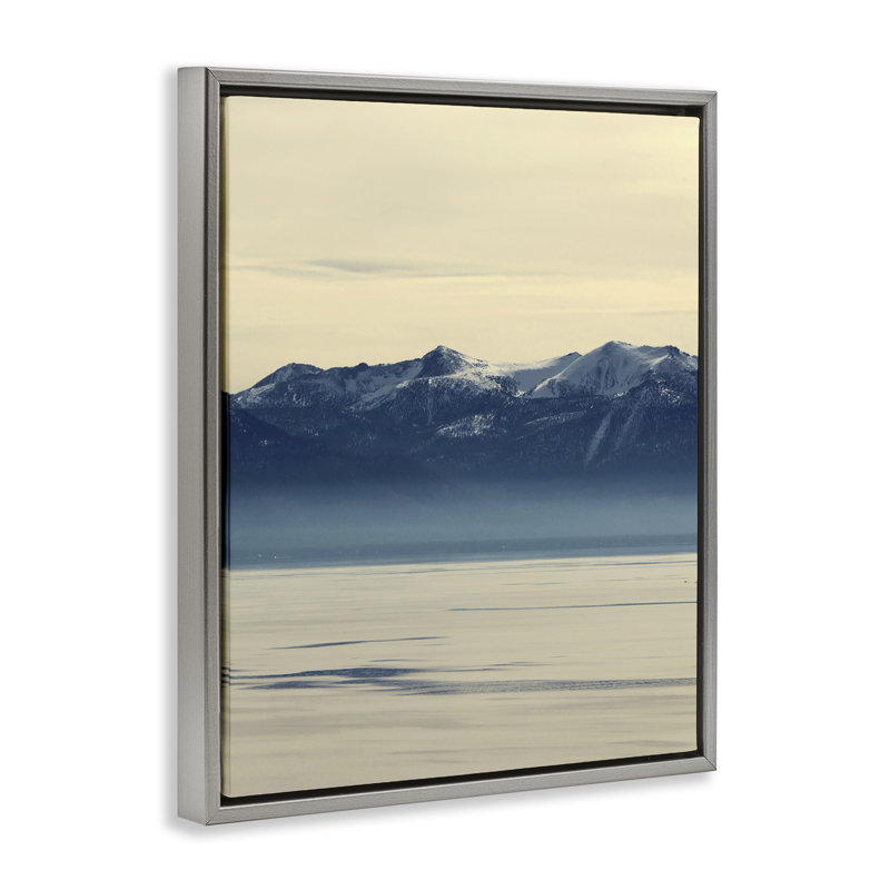 Cadre flottant North Shore Landscape, design par Gemma Bardot, Cadre flottant gris lustré, H 21 po x l 17 po