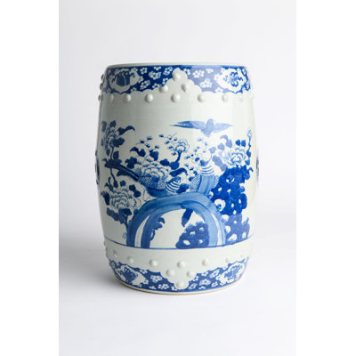 Tabouret de jardin en porcelaine