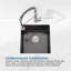 Évier de cuisine encastré à simple cuve 18 po x 18 po en acier inoxydable 304
