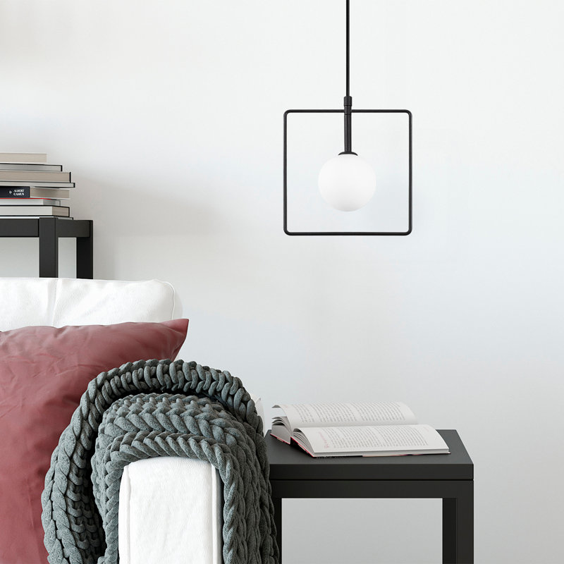 Luminaire suspendu carré 1 lumière Benites