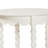 Baxton Studio Sally Round Nightstand With Bamboo Inspired Legs - Scalloped Bedroom Side Table With Open Shelf, White-2104894258