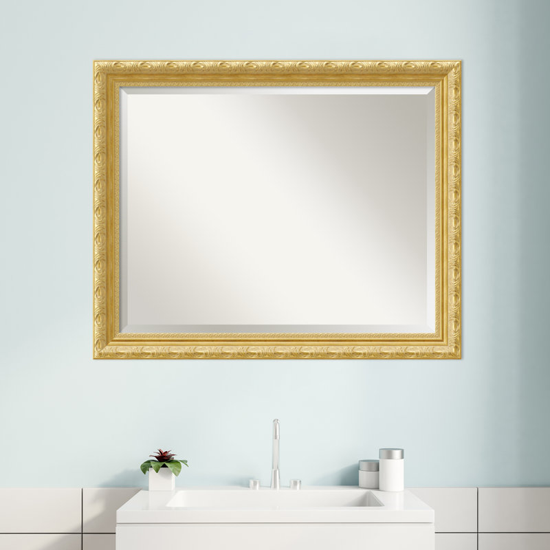Presson Wood Flat Wall Mirror, 26" H x 32" W
