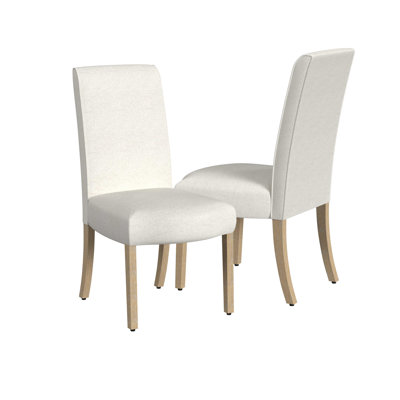 Ensemble de 2 chaises de salle à manger Jay, détails festonnés, tissu