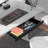 Under Desk Mounted Sliding Pull-Out Drawer Storage Organizer