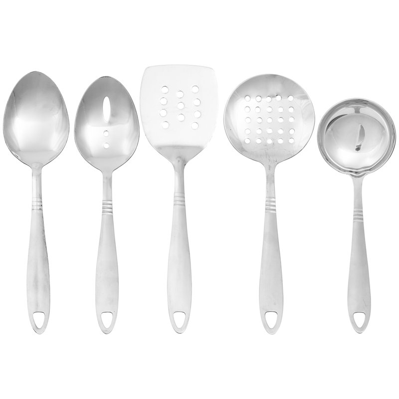 Lexi Home 5 Utensil Set, Stainless Steel