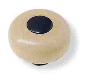 (Paquet de 5) Boutons et centre noirs à boutons blancs de 3/8 po