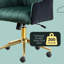 Chaise de bureau en velours Mariachristina-88632055