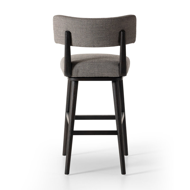 Cardell Swivel Stool, Bar Stool (31" Seat Height), Alcala Nickel
