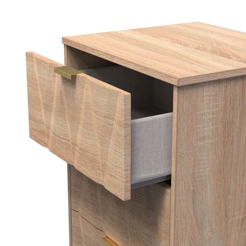 Las Vegas Bedside Table, Bardolino Oak