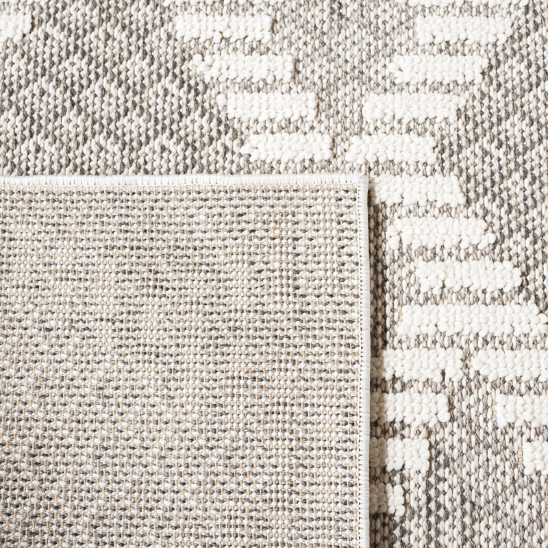Tapis gris / ivoire Global 420, Rectangle 5 pi 3 po x 7 pi 6 po