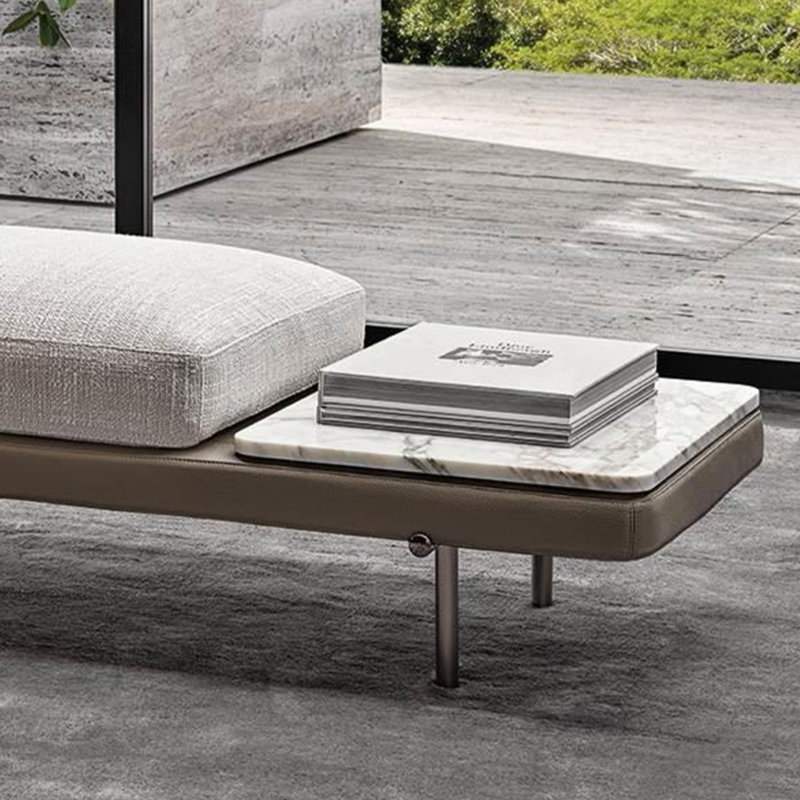 Italian Light Luxury Simple Grey Bench