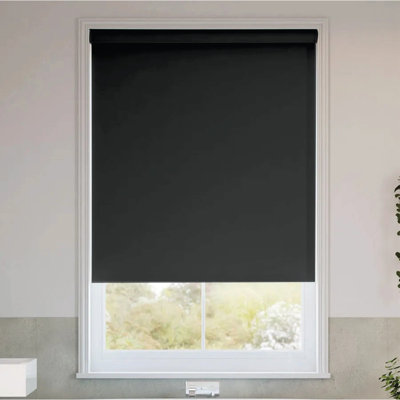 ndoor Blackout Roller Shade for Windows, Trimmable Custom Fit Window Blind with Light Blocking & Privacy