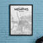 Memphis City Map - No Frame Print-1622426296