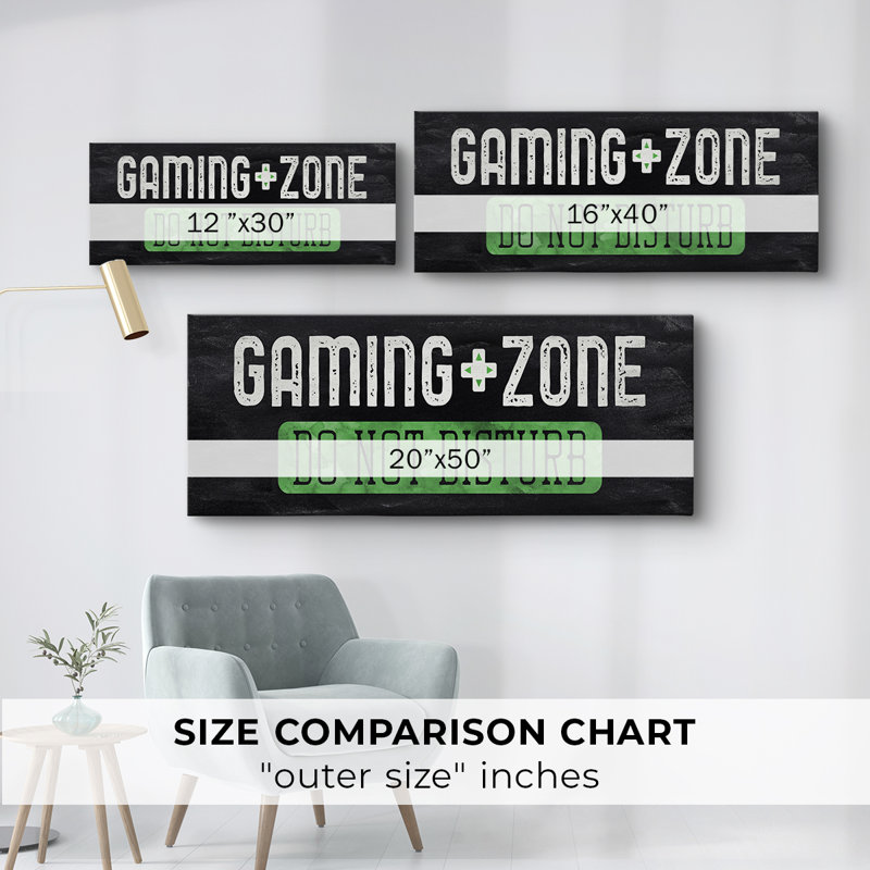 Zone de jeu - Toile tendue avec châssis - Prêt à accrocher, H 20 po x l 50 po