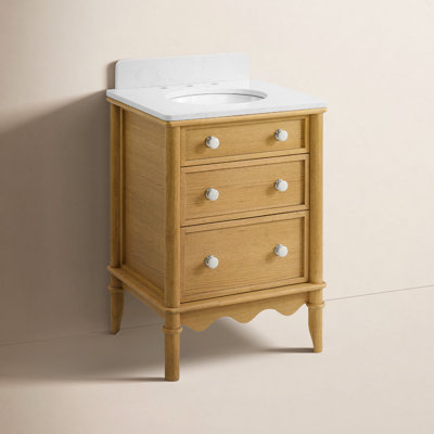 Meuble-lavabo simple 36 po avec plateau en marbre Juliette Juliette