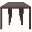 Table de jardin vidaXL en rotin de polyester brun 157,48 x 39,37 x 28,74 po-1038973052