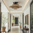 Hand-Woven Bamboo Semi-Flush Ceiling Light-958143777