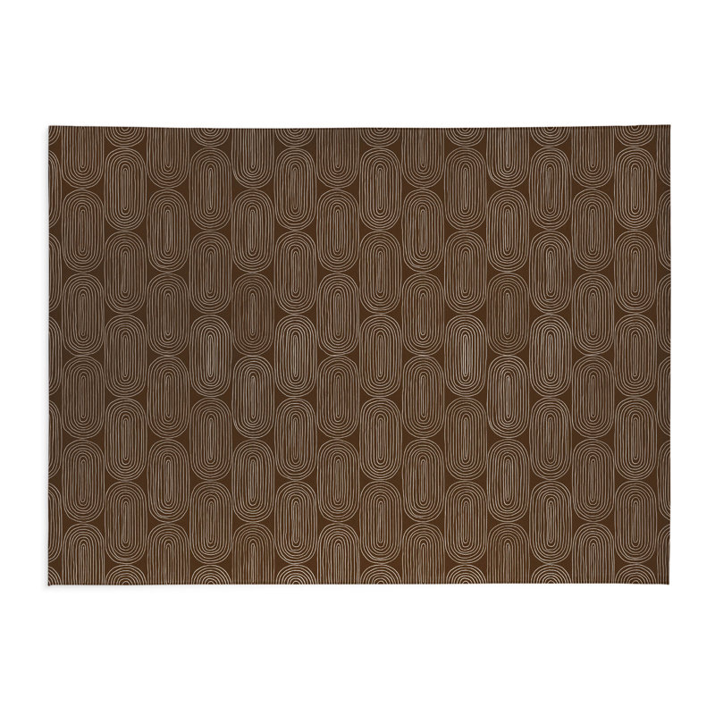 Tapis de cuisine Earthy Embrace, Brun moka, Rectangle 5 pi x 7 pi