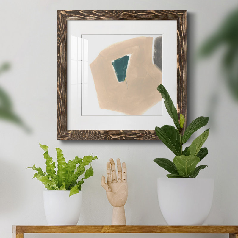 " Tilt I " Painting Print, Walnut, 34.5" H x 34.5" W x 1" D