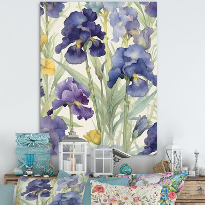 " Purple Green Impression Of Iris I "
