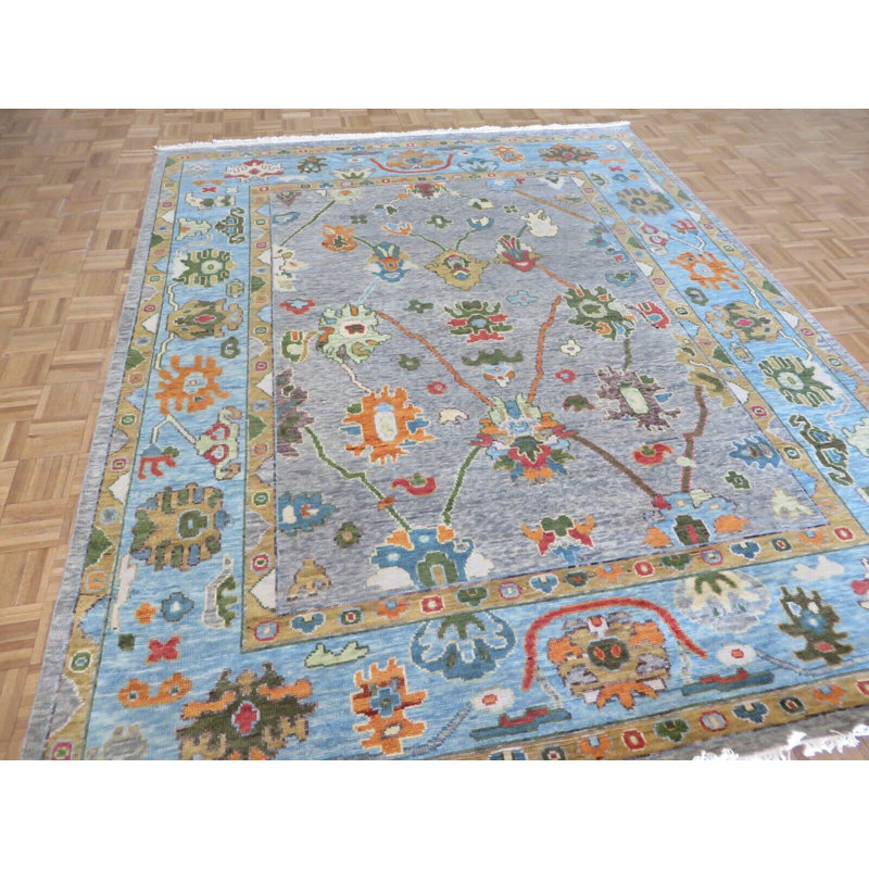 Tapis unique gris de 7 pi 10 po x 10 pi One-of-a-Kind