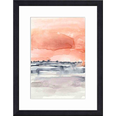 Coral Sky II par Jennifer Goldberger - peinture encadrée