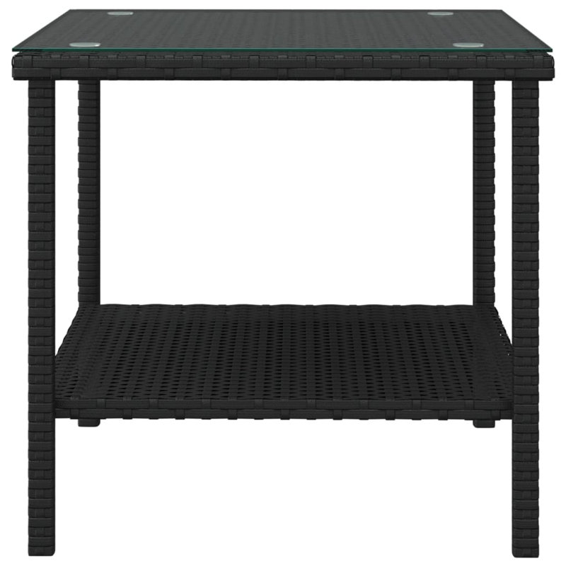 Shippensburg Square Outdoor Side Table , 45cm cm W 45cm cm D, Black