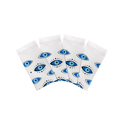 Serviettes de table en satin de coton Eyes